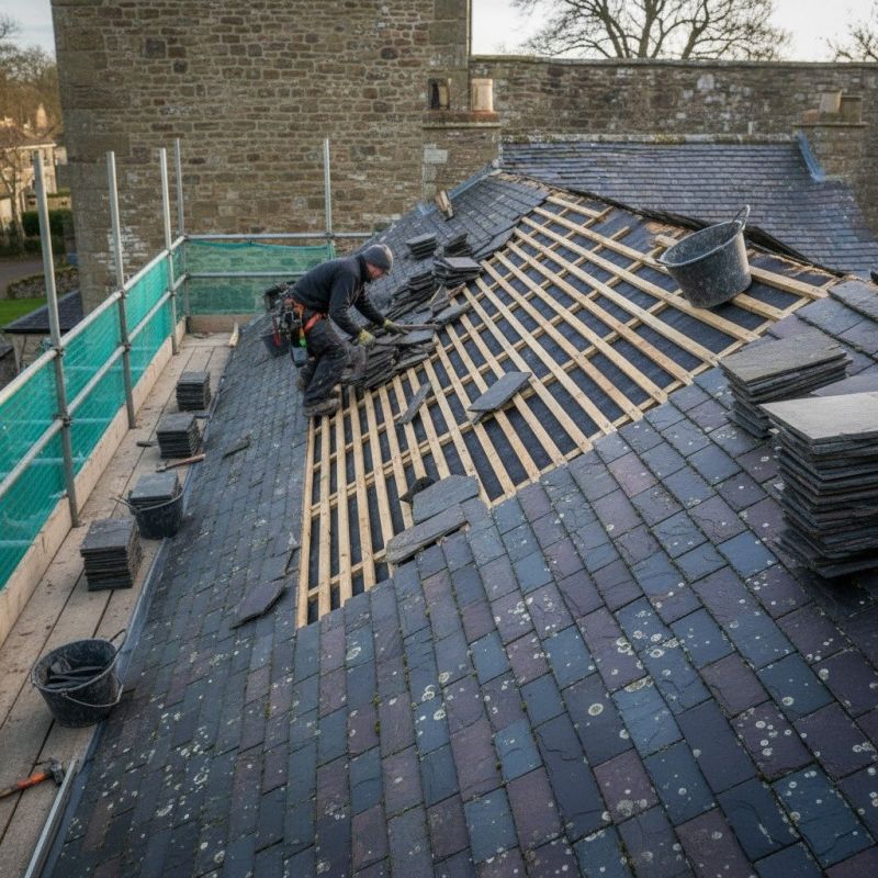 Slate Roof Replacement in Fredericksburg, VA